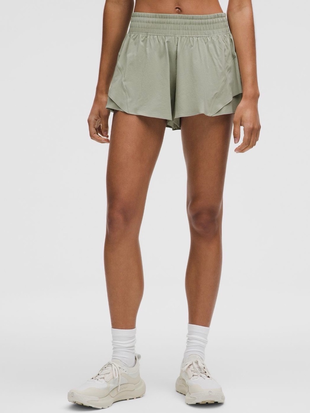 lululemon athletica Light Olive Women’s Running Shorts